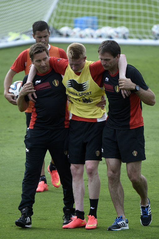 Kevin De Bruyne Salió Lesionado De La Rodilla Derecha. Foto D1, AFP.