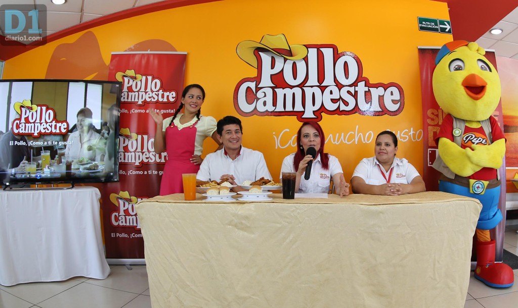 Lorena Reyes, gerente de mercadeo de Pollo Campestre, dió a conocer detalles del lanzamiento de la campaña del restaurante Pollo Campestre, que ofrece al cliente adquirir un menú Jr. a 2 coras. Foto D1: Nelson Dueñas