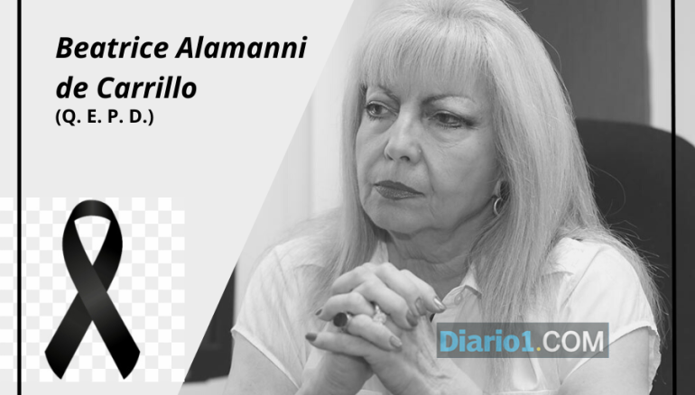 Fallece Beatrice Alamanni de Carrillo exprocuradora de Derechos