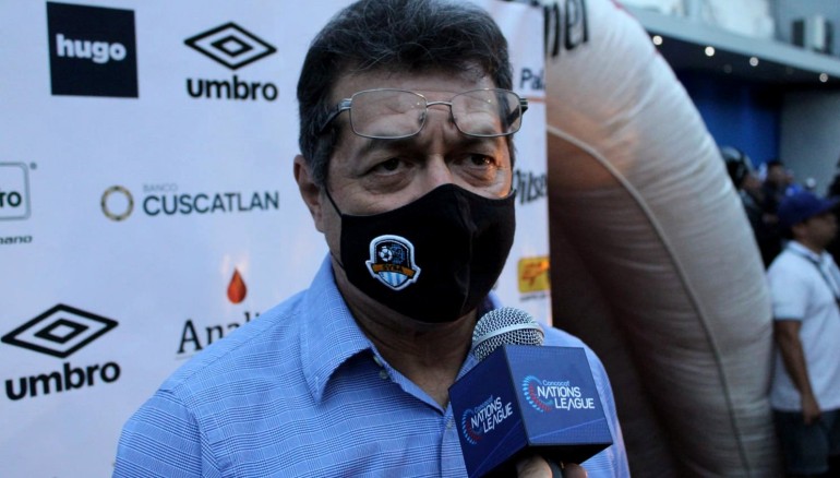 Hugo Pérez en la Liga de Naciones. /Foto Fesfut