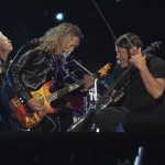 La banda estadounidense Metallica actúa durante el Global Citizen Festival en Nueva York el 24 de septiembre. EFE/EPA/SARAH YENESEL