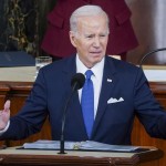El presidente de los Estados Unidos, Joe Biden, pronuncia su discurso sobre el estado de la Unión ante una sesión conjunta del Congreso en la Cámara de Representantes del Capitolio de los Estados Unidos.