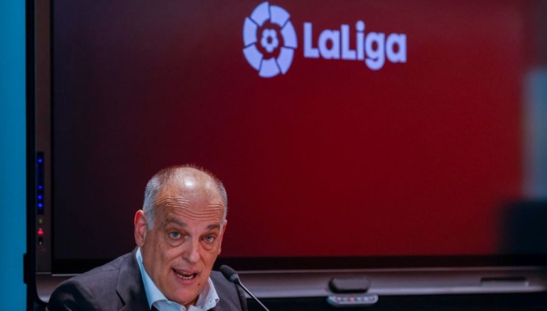 El presidente de LaLiga, Javier Tebas, en una fotografía de archivo. EFE/ Javier Lizón.