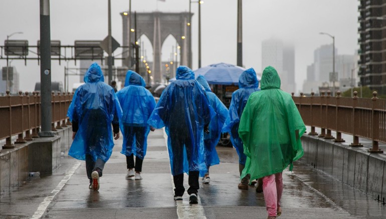 Vista de las lluvias en Nueva York, el 29 de septiembre de 2023. EFE/Sarah Yenesel