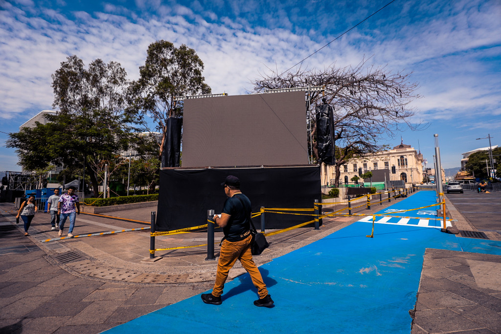 Centro historico, San Salvador, previa a toma de posesion